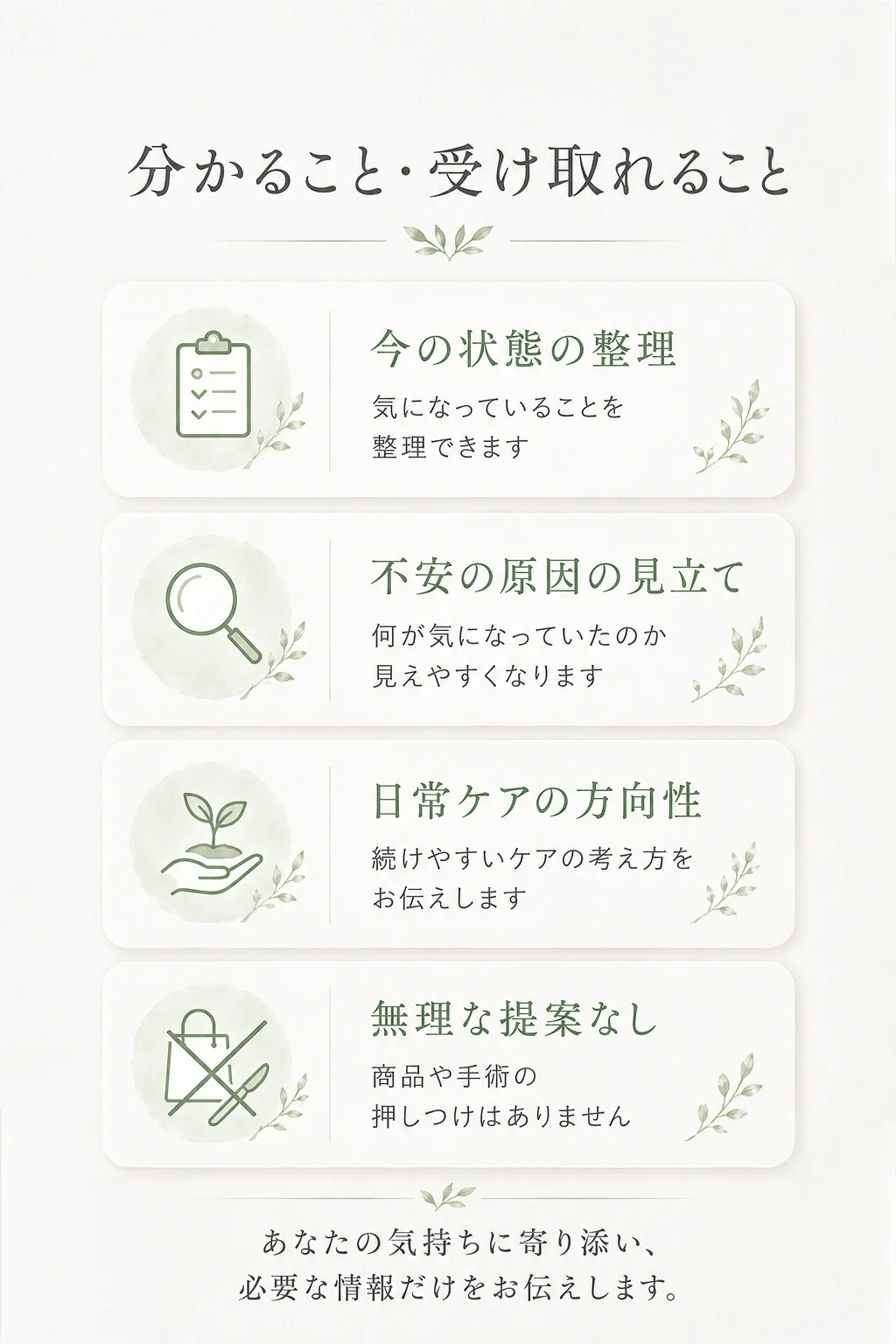 分かること・受け取れること
